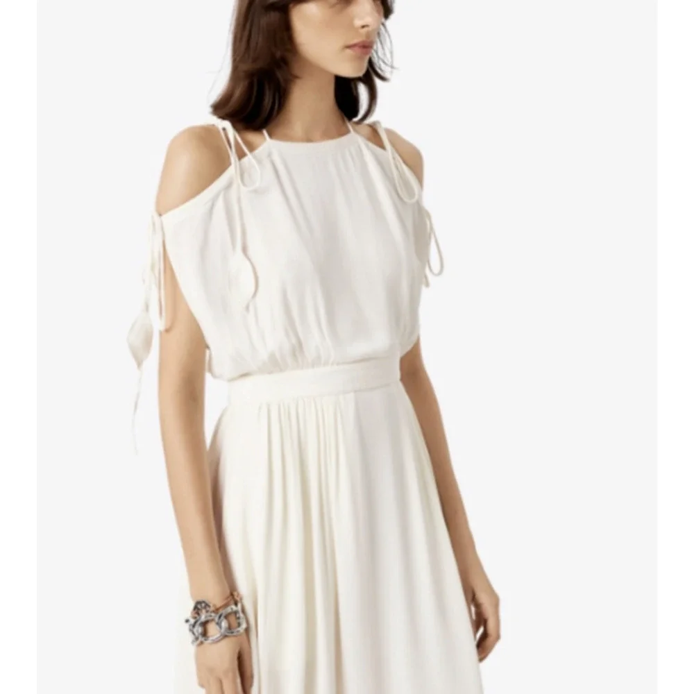 Tory Burch $498 Ivory Draped Grecian Gown Maxi Dress Wedding White Bridal 2 - Picture 4 of 12